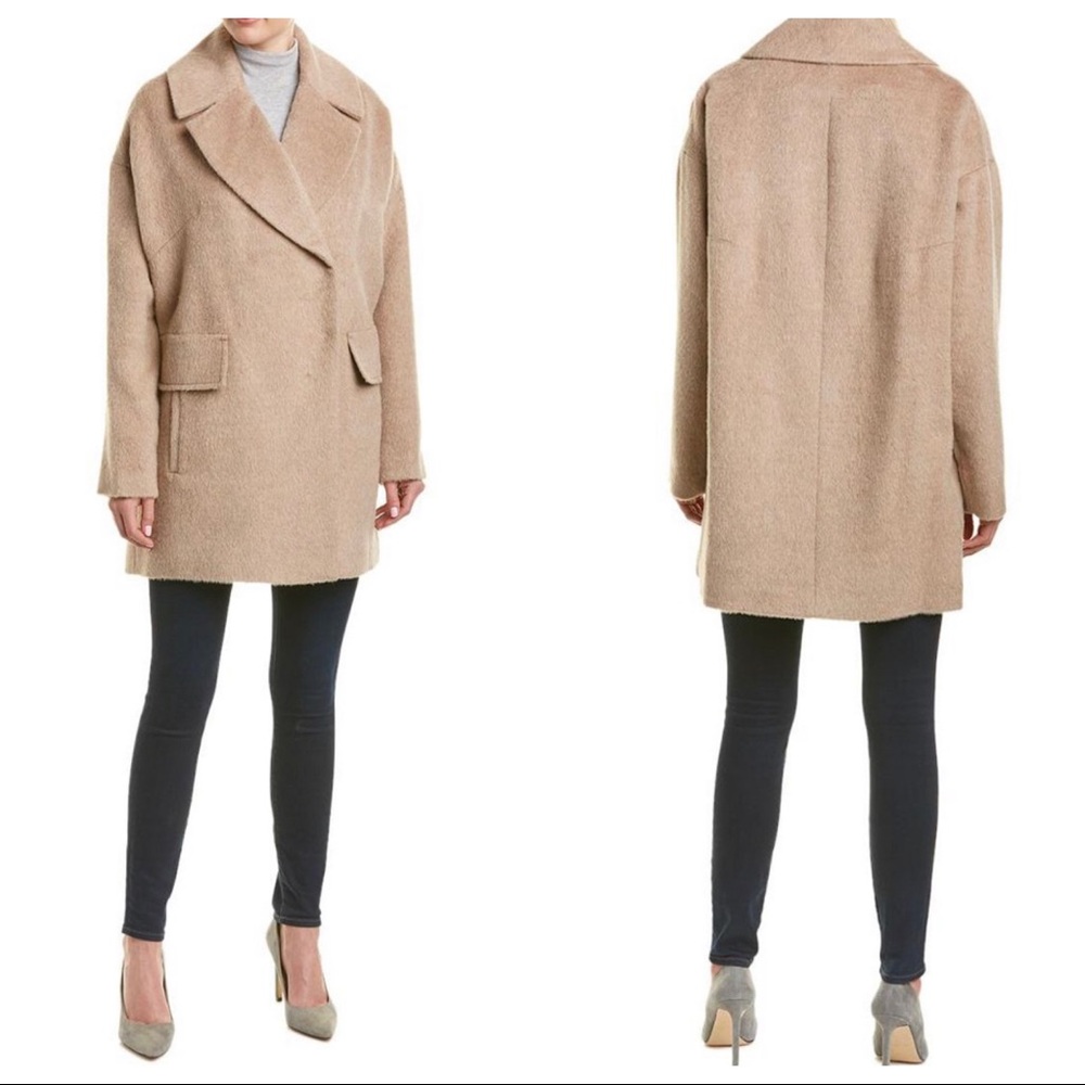 🆕 NWT Trina Turk Ruby Alpaca/Wool Blend Coat